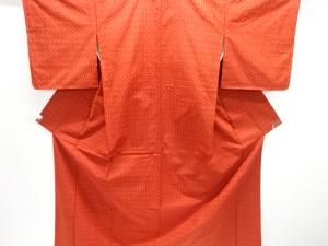 未使用品　亀甲模様織り出し手織り紬着物